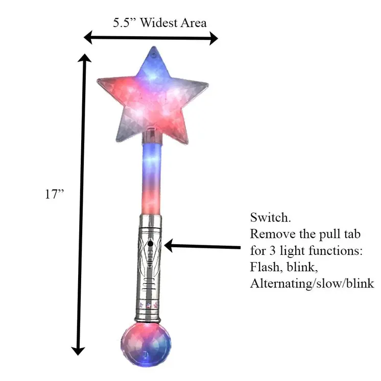 Light Up Super Star Jumbo Wand