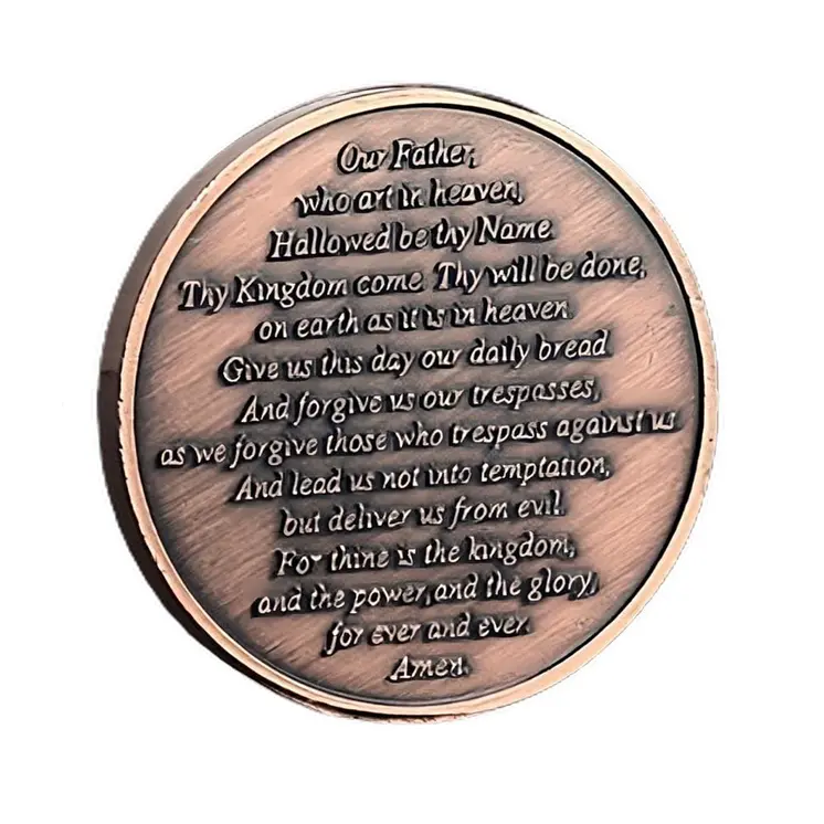 Pray Without Ceasing 1 Thessalonians 5:17 Christian Jesus Blessing Coin