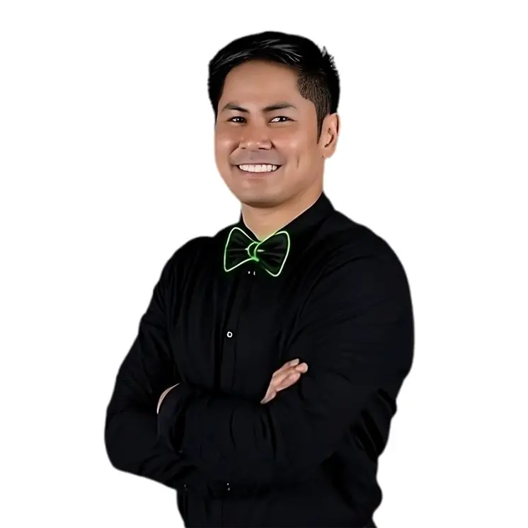 EL Wire Green Bow Tie St Patricks Day Night Parties