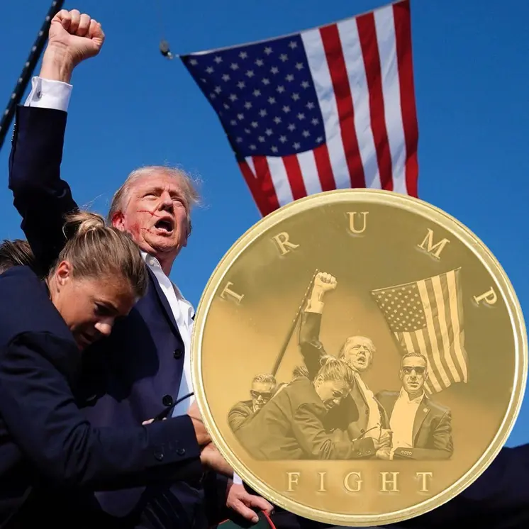 Trump Fighting For America Gold Coin