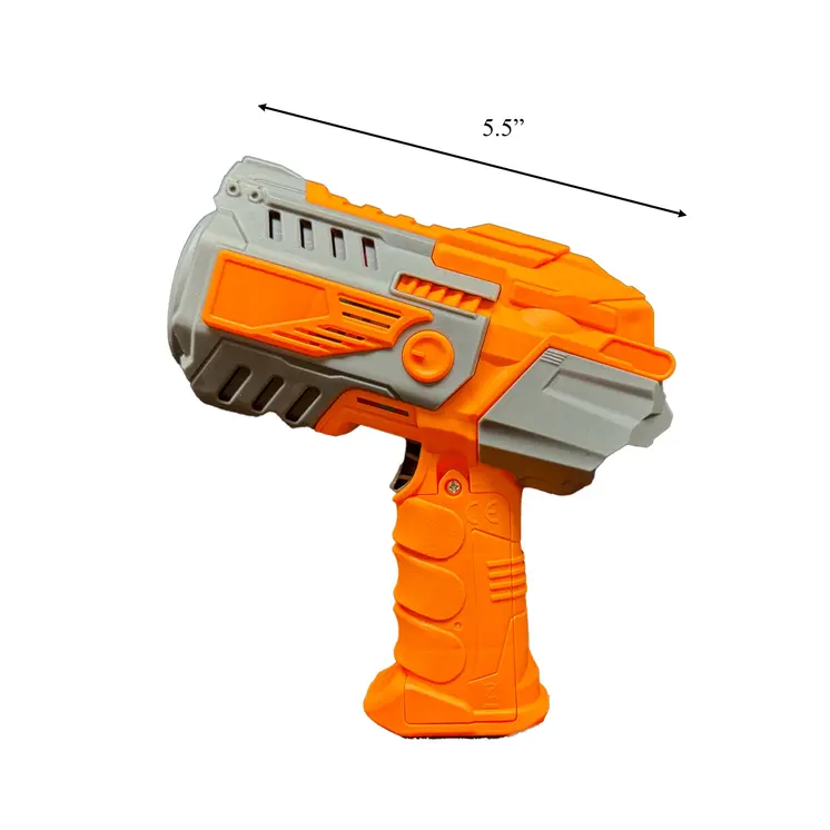 Light Up Bubble Blaster Toy Gun Assorted Blue White or Orange White
