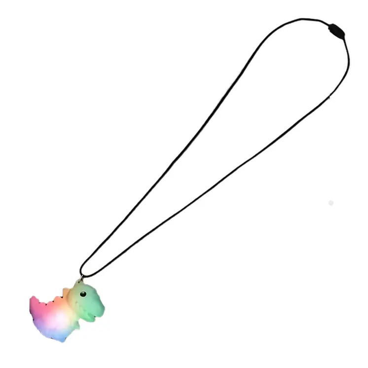 Light Up Soft Baby Dinosaur Charm Necklace with  8 LED Functions