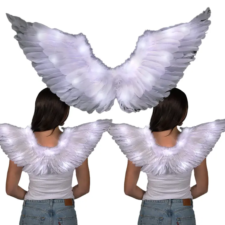 White Steady Lights Angel Fantasy Wings