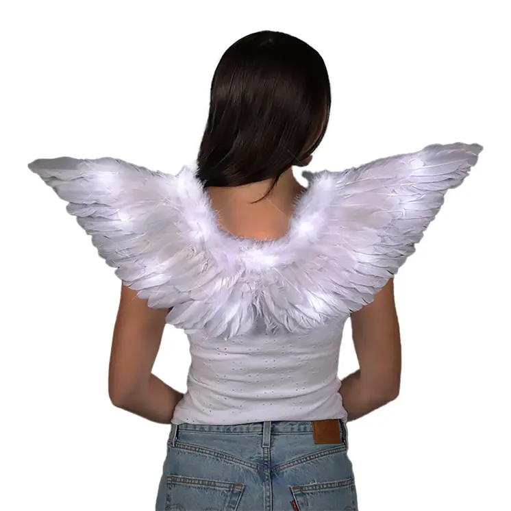 White Steady Lights Angel Fantasy Wings