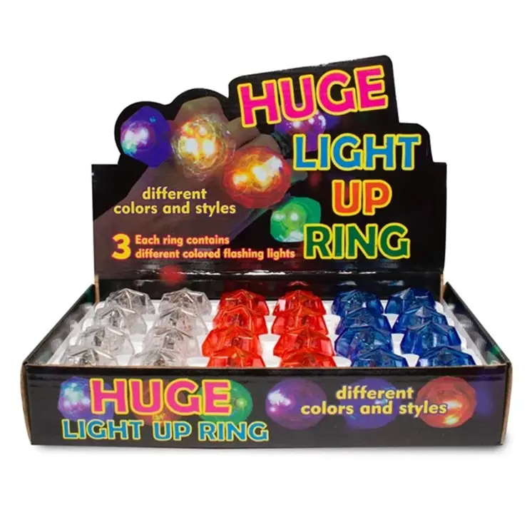Assorted 1 pack of 24 Star Shaped Gem Rings