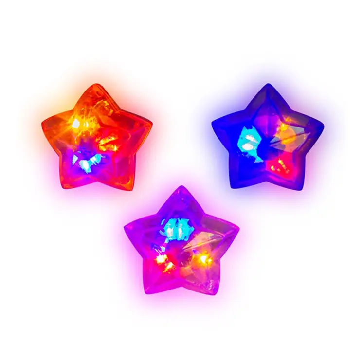 Assorted 1 pack of 24 Star Shaped Gem Rings
