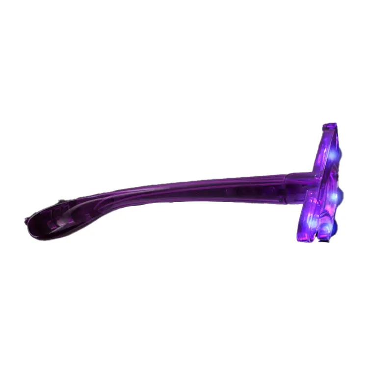 LED Bat Shaped Sunglasses Purple