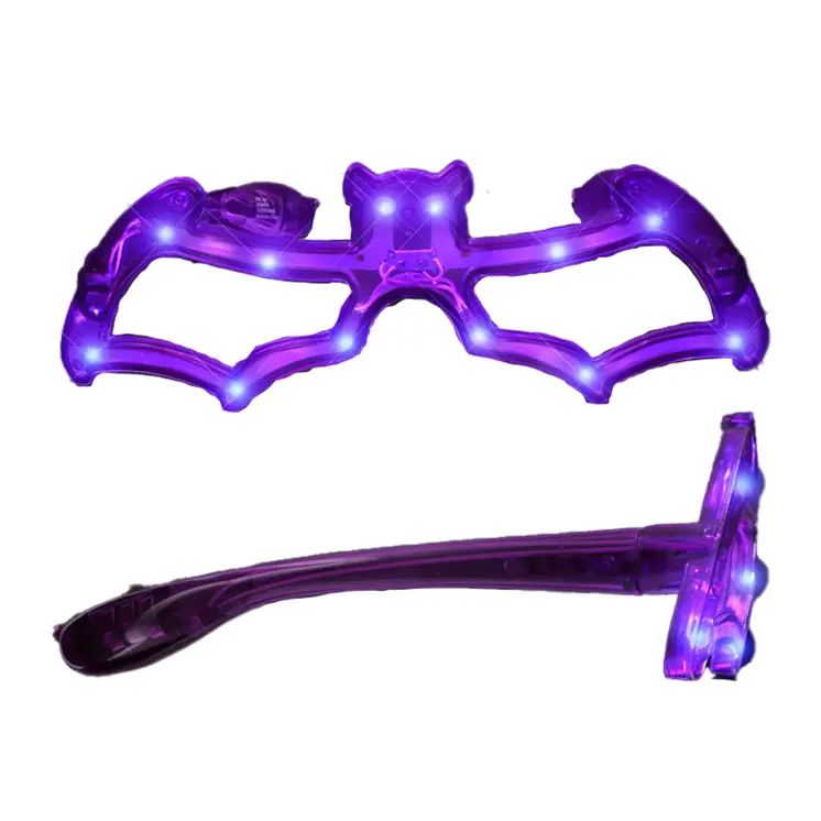 LED Bat Shaped Sunglasses Purple