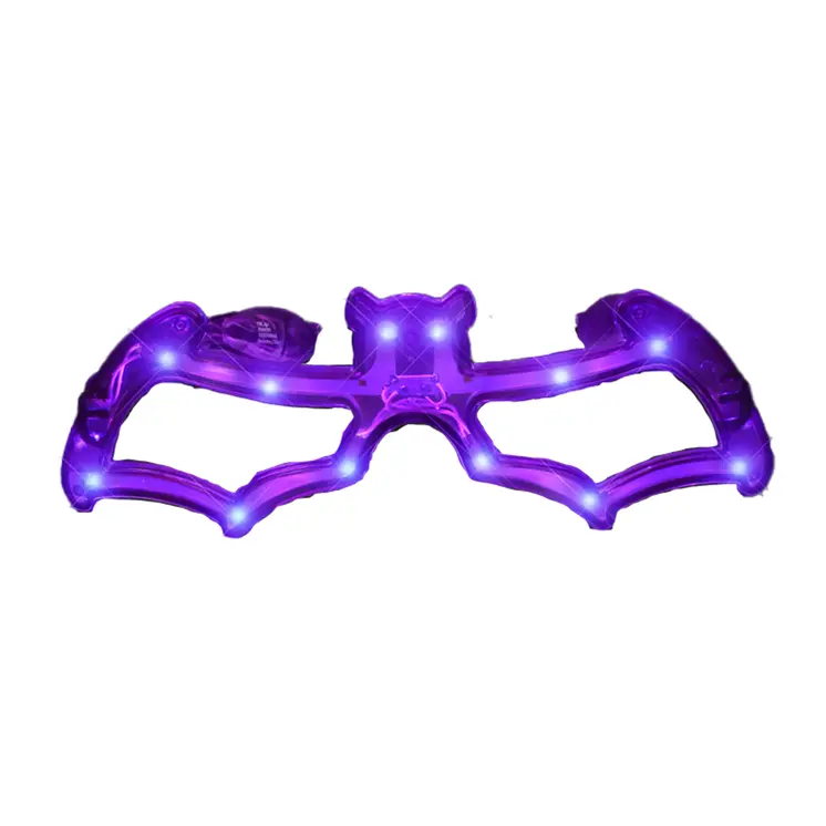 LED Bat Shaped Sunglasses Purple