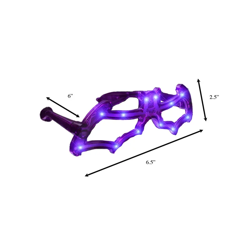 LED Bat Shaped Sunglasses Purple