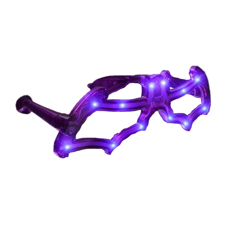 LED Bat Shaped Sunglasses Purple