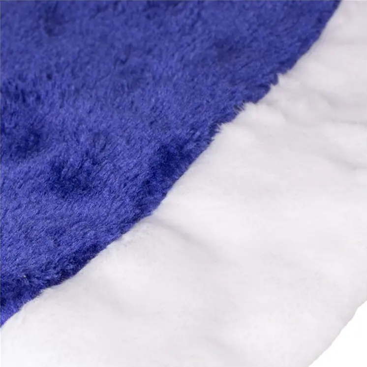 Royal Blue Stylish Fluffy Fur Christmas Plush Santa Hat 1 Case of 72 pcs