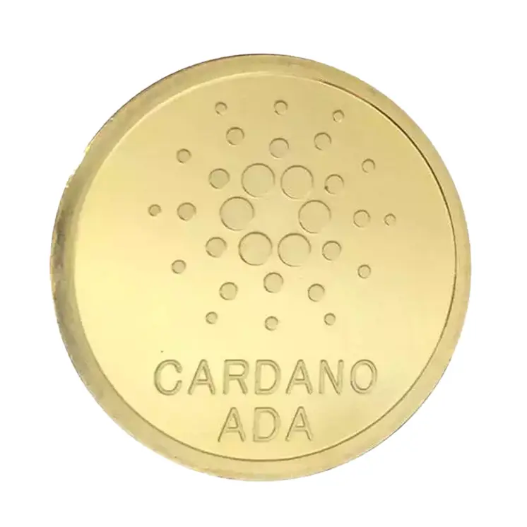 Cardano ADA Technology Blockchain Crypto Gold Plated Coin