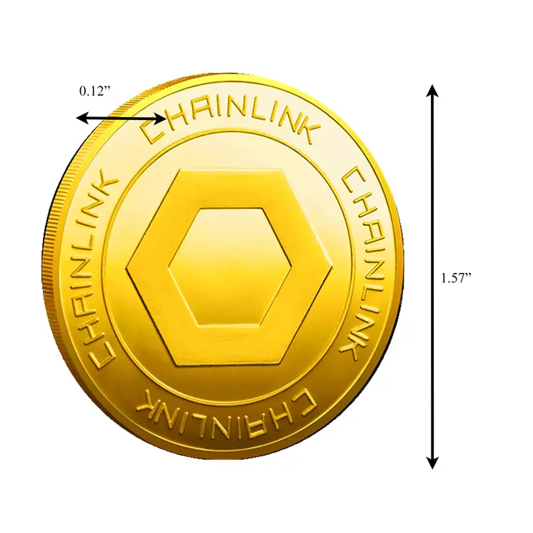 Chainlink Commemorative Blockchain Crypto Gold Plated Coin