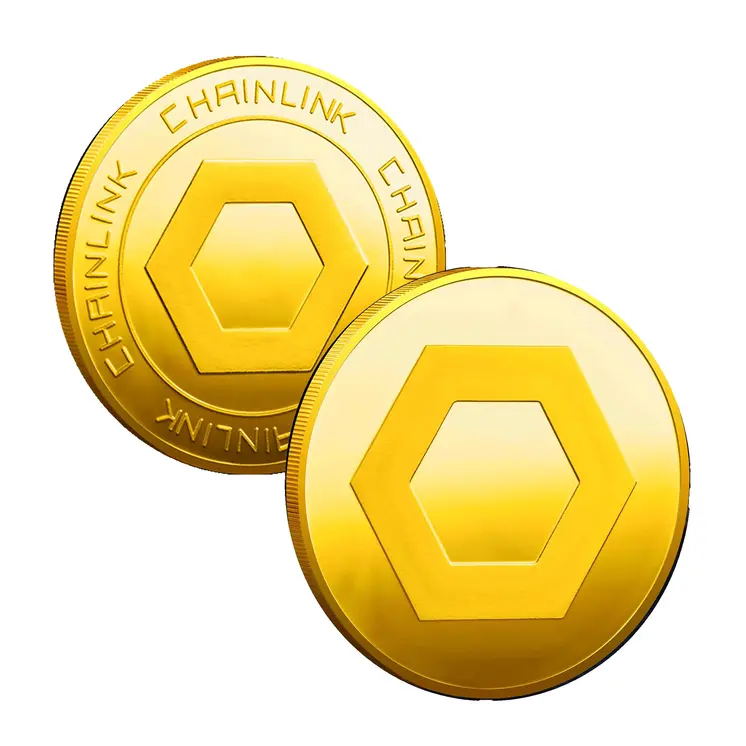 Chainlink Commemorative Blockchain Crypto Gold Plated Coin
