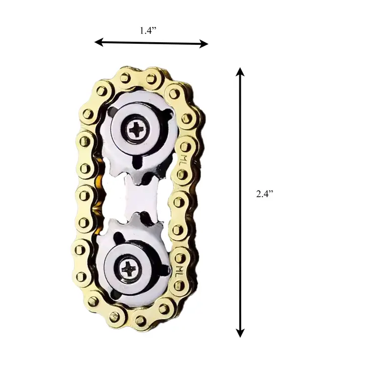 Gold Bike Chains Fidget Toy Spinner