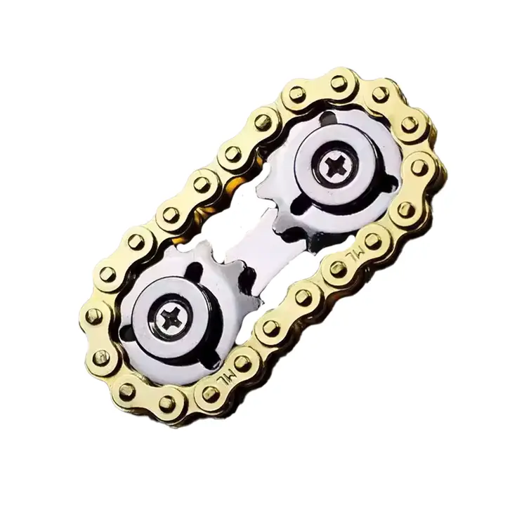 Gold Bike Chains Fidget Toy Spinner