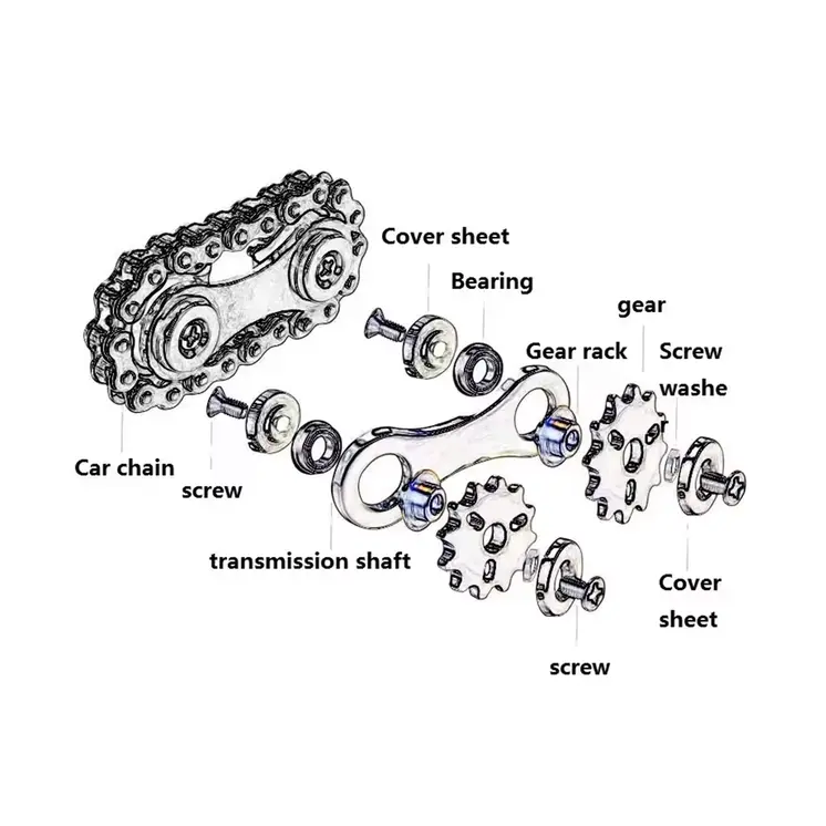 Silver Bike Chains Fidget Toy Spinner