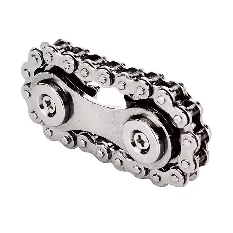 Silver Bike Chains Fidget Toy Spinner
