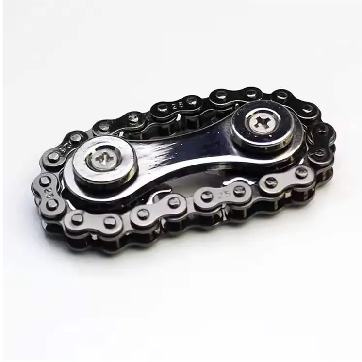 Silver Bike Chains Fidget Toy Spinner