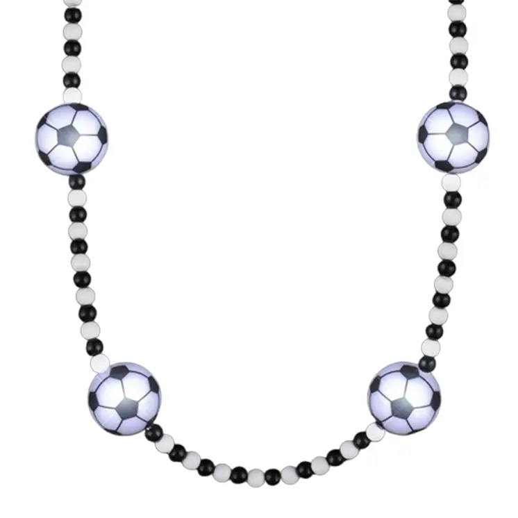 LED Soccer Balls Beaded Necklace