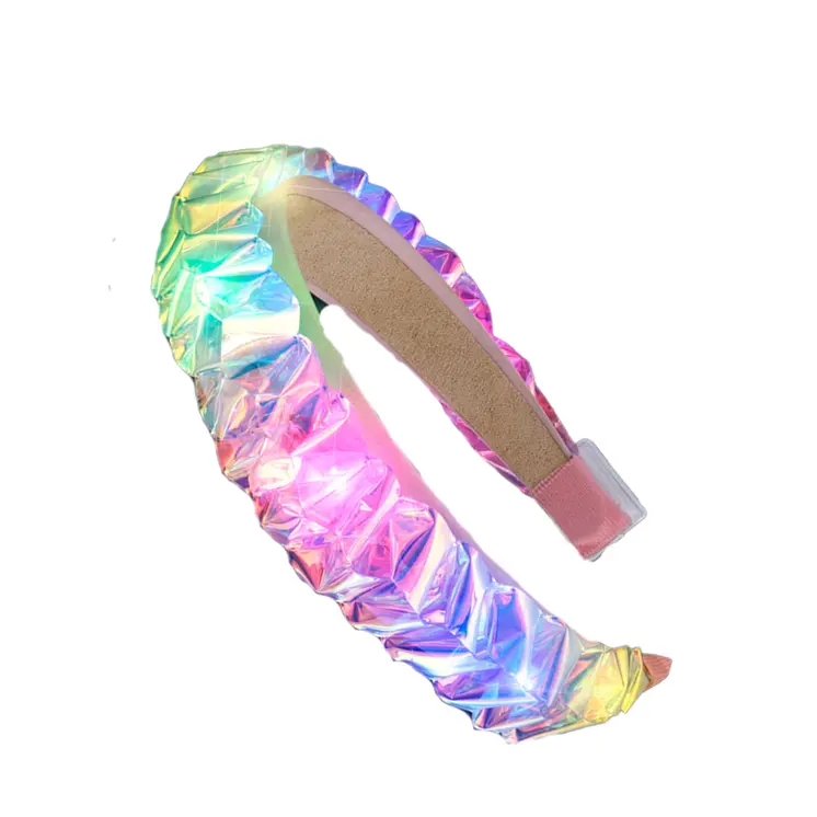 Light Up LED Iridescent Braid Headband