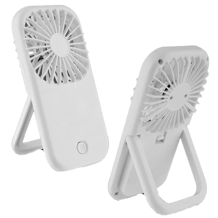 Portable White Handheld Fan with Kickstand