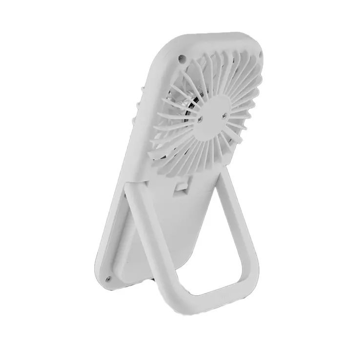 Portable White Handheld Fan with Kickstand