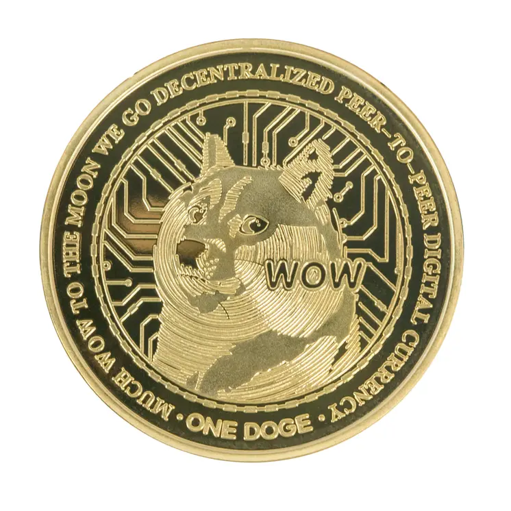 Shiba Inu Much WOW Dogecoin Commemorative Gold Coin