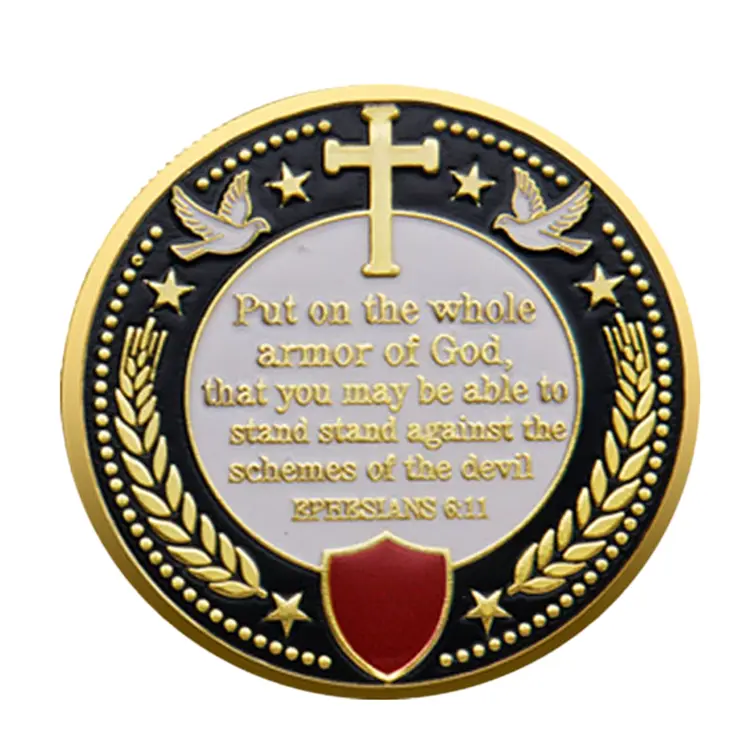 Guardian Edition Put on the Whole Armor of God Christian Gold Plated Coin