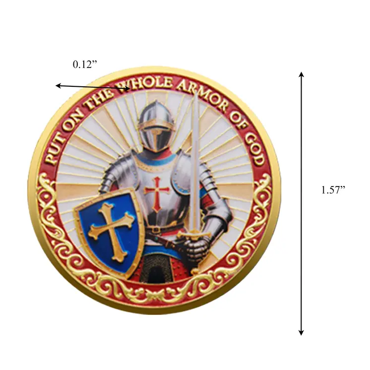 Guardian Edition Put on the Whole Armor of God Christian Gold Plated Coin