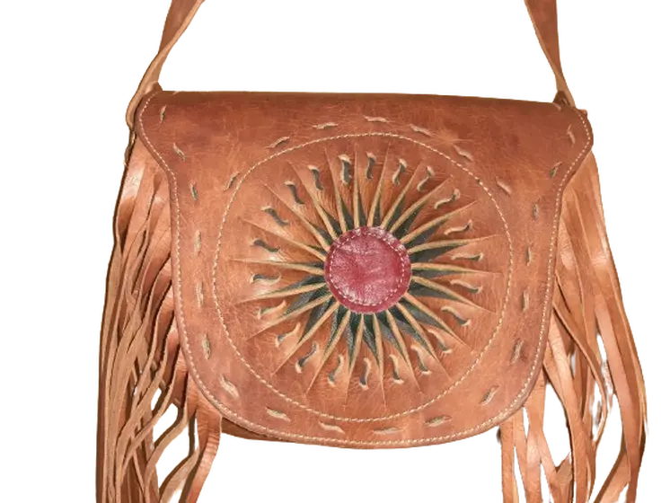 Bolso Vacuno sol flecos