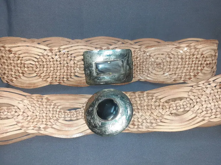 Cinturón de chapa mujer ancho