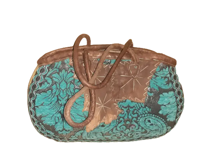 Bolso capazo ovalado de tela