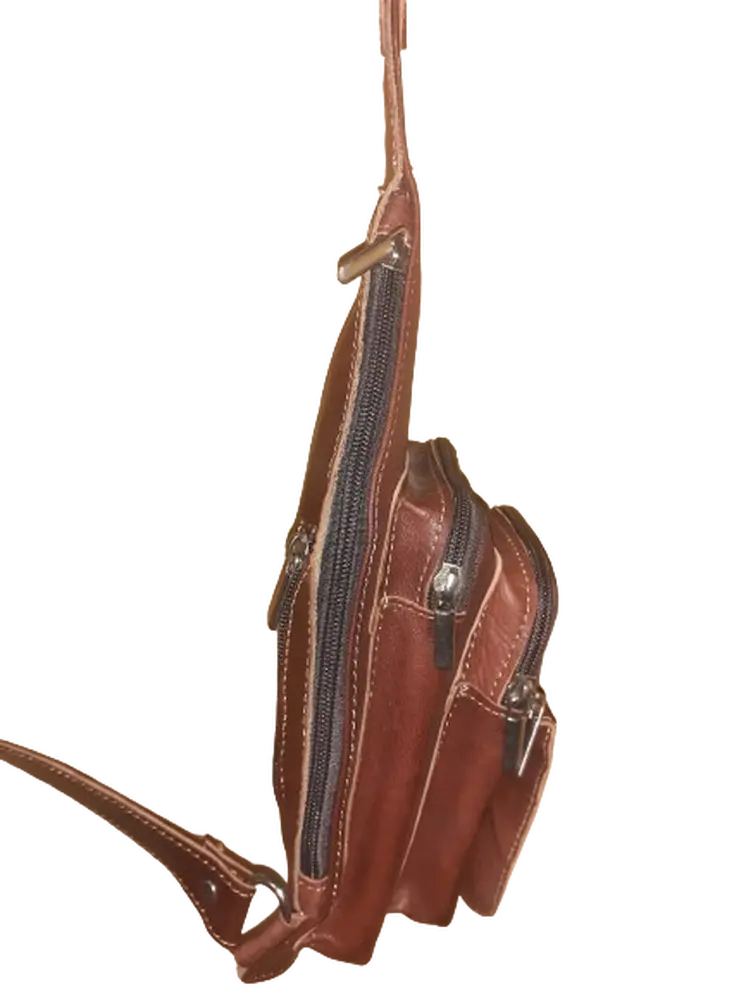 Bandolera cruzada triangular