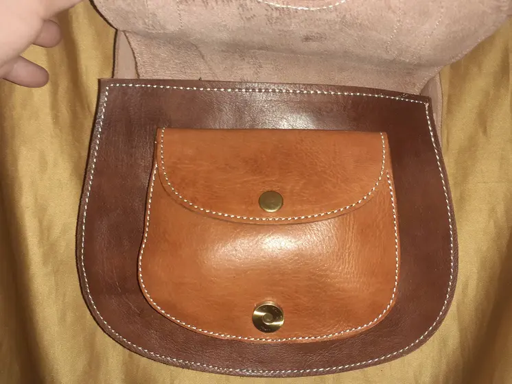 Bolso redondo Iman Fez combinado/doble color. Tamaño Grande