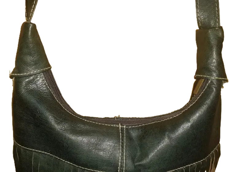 Bolso media luna flecos