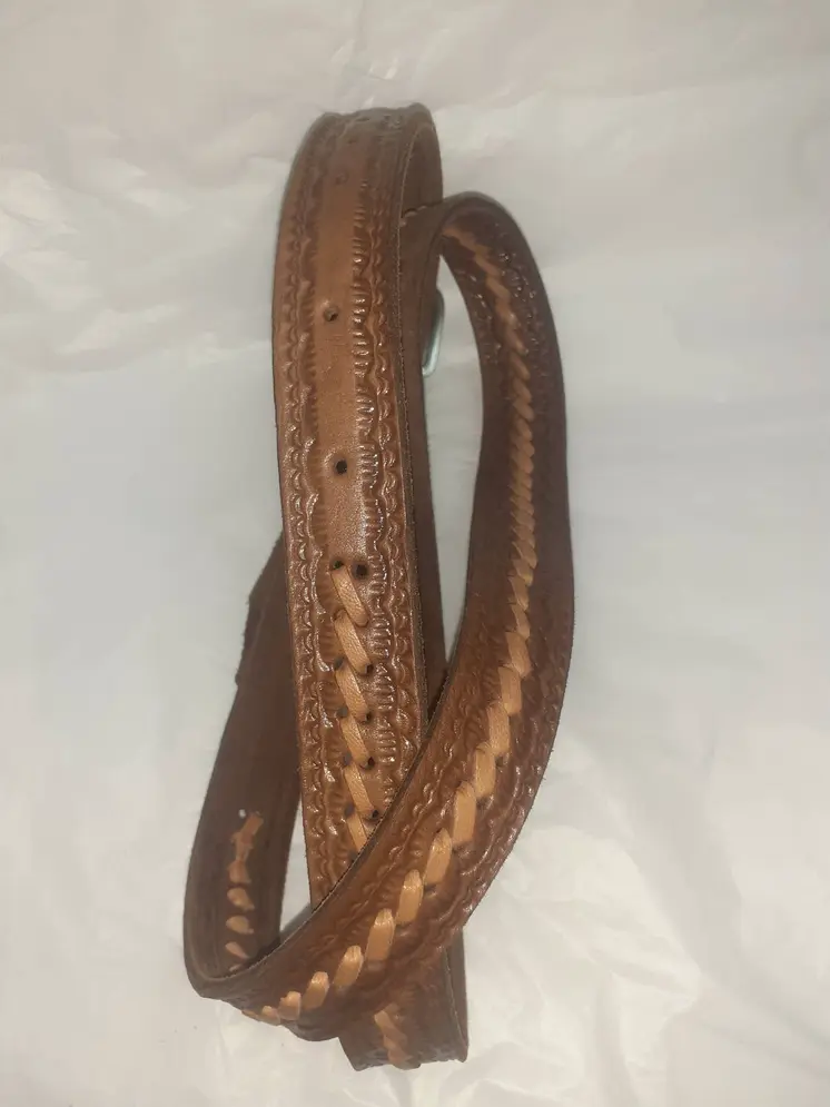 Cinturón estrecho trenza combinada