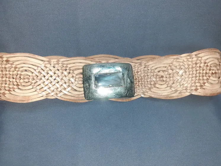 Cinturón de chapa mujer ancho