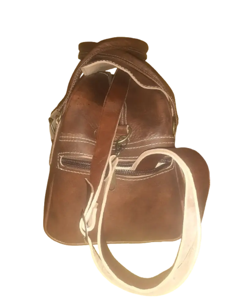 Bolso de viaje Vacuno de Fez de 2 asas Mediano