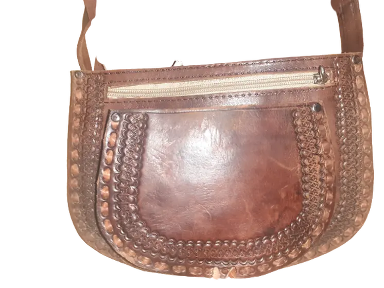 Bolso Triangular vacuno mediano