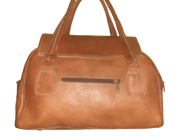 Bolso de viaje Vacuno de Fez de 2 asas Mediano