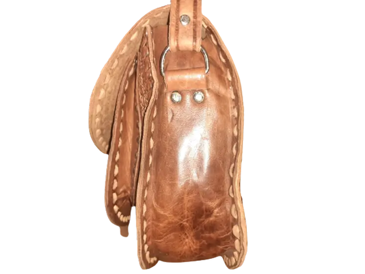 Bolso Redondo labrado Aro
