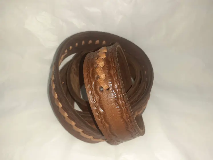 Cinturón estrecho trenza combinada
