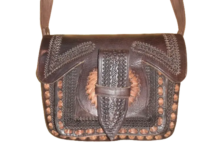 Bolso labrado vacuno tira Mediano