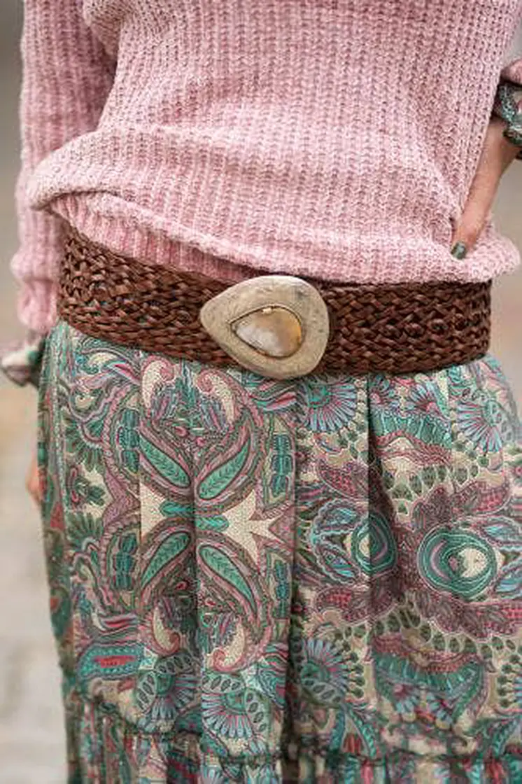 Cinturón de chapa mujer ancho