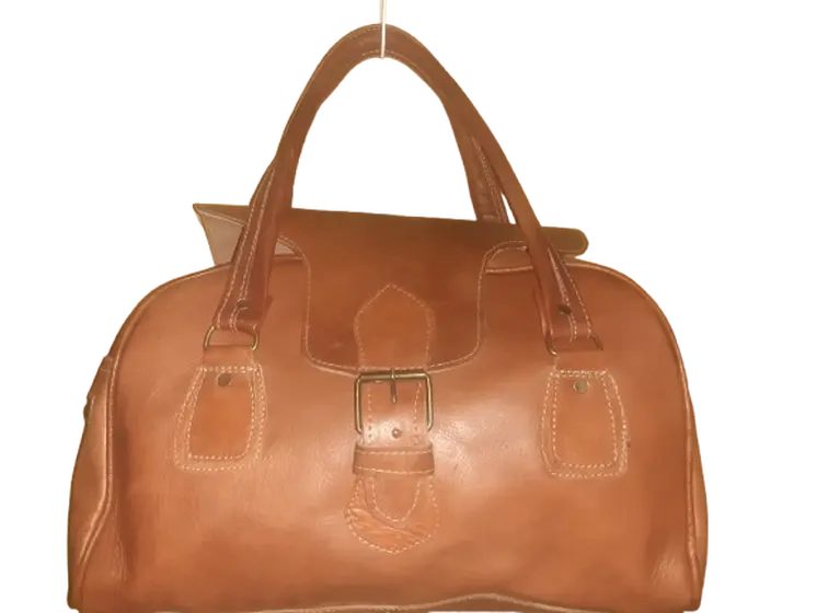 Bolso de viaje Vacuno de Fez de 2 asas Mediano
