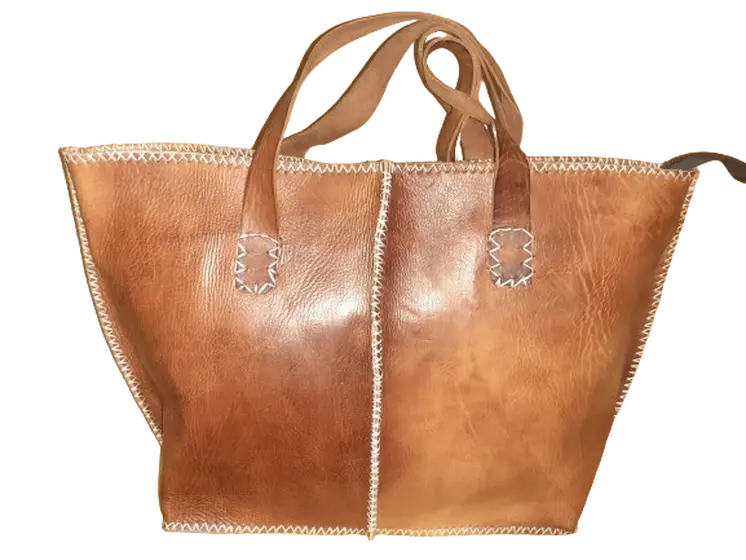 Bolso Mujer vacuno hilo Blanco L