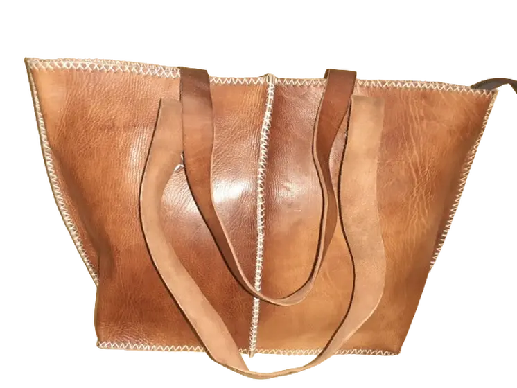 Bolso Mujer vacuno hilo Blanco L