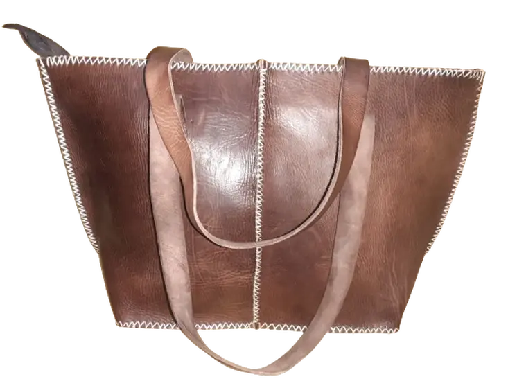 Bolso Mujer vacuno hilo Blanco L